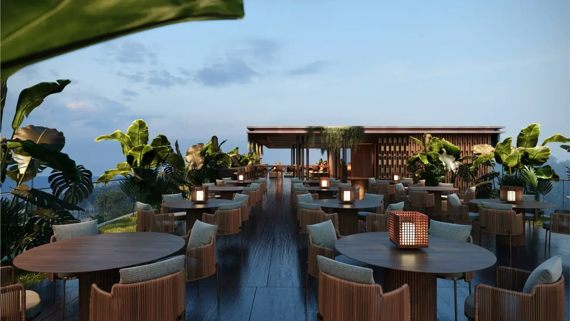 Concierge-led hospitality lounge rendering at ADDRESSBALI®