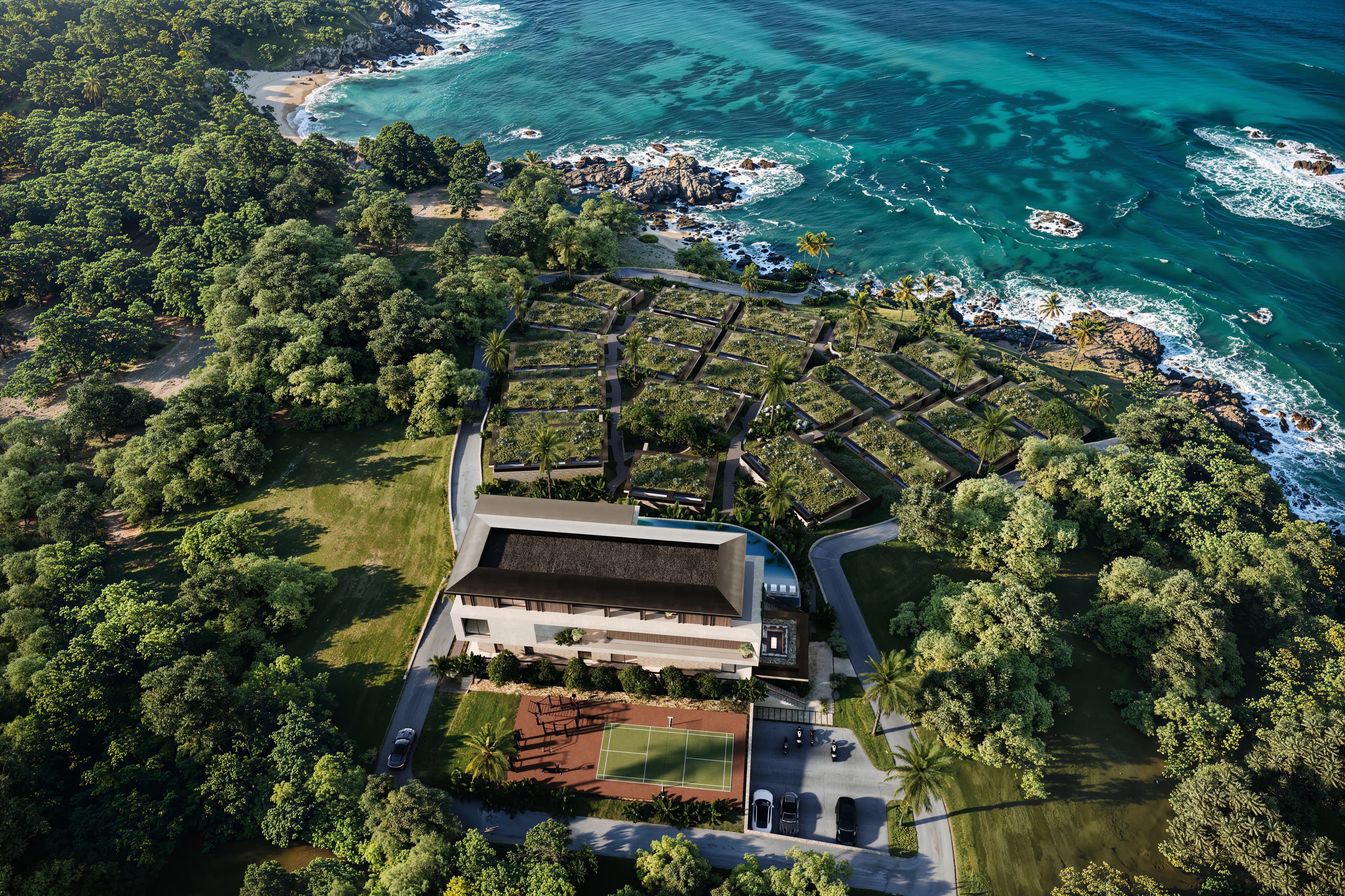 Aerial view of OceaniQ Phase I area in Nusa Dua near the beachfront