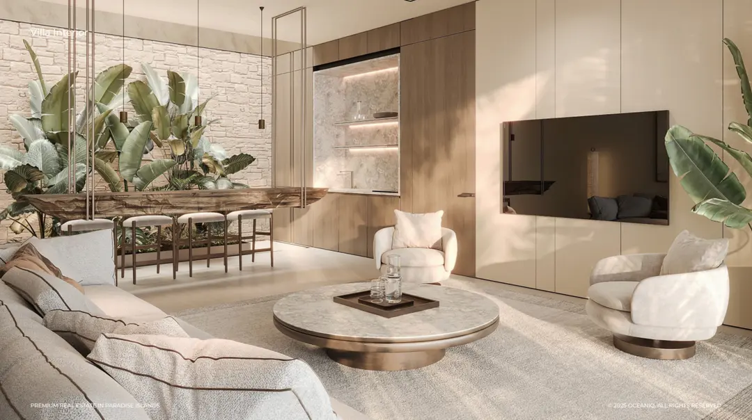 Key features panel for OceaniQ Nusa Penida with launch and facilities highlights